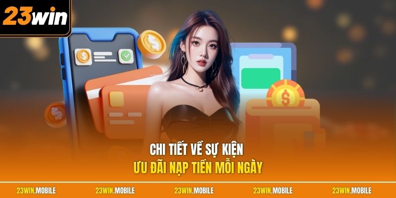 Chi tiết về sự kiện ưu đãi nạp tiền mỗi ngày